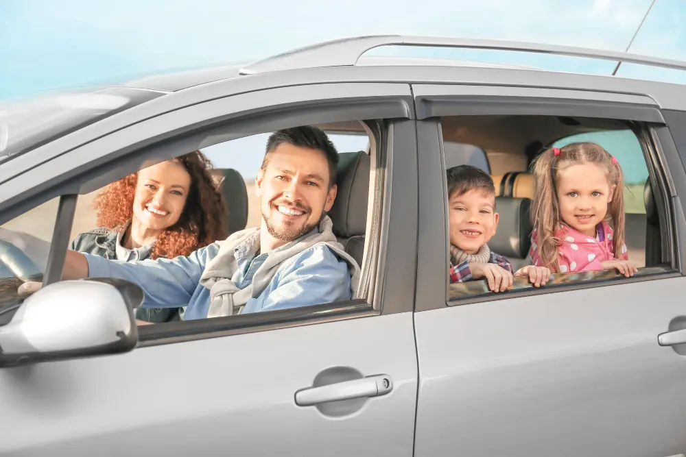 Family car rental in Bilbao with space for children and luggage